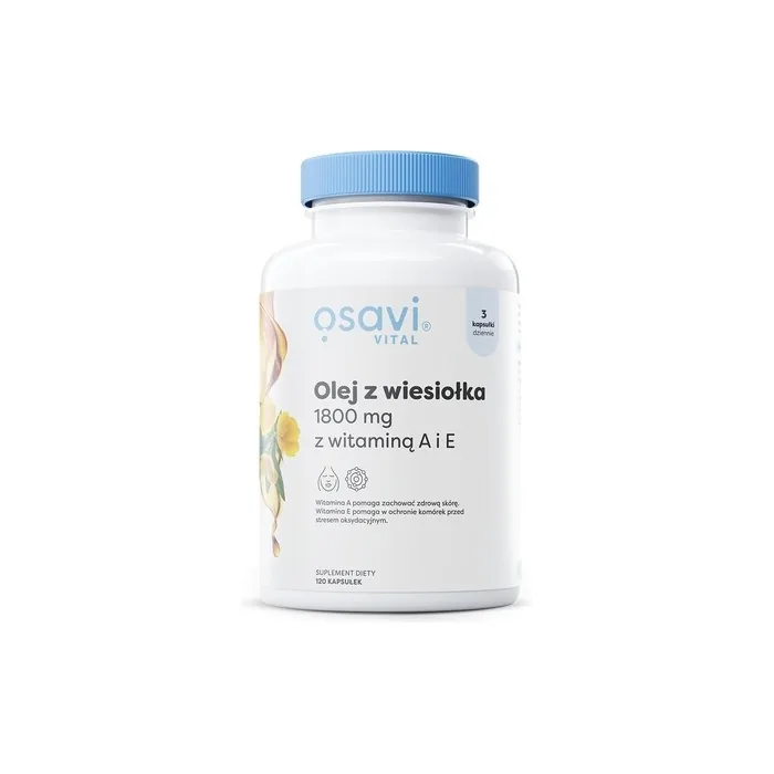 Osavi Evening Primrose Oil with Vitamin A 120 Capsules Cold Pressed