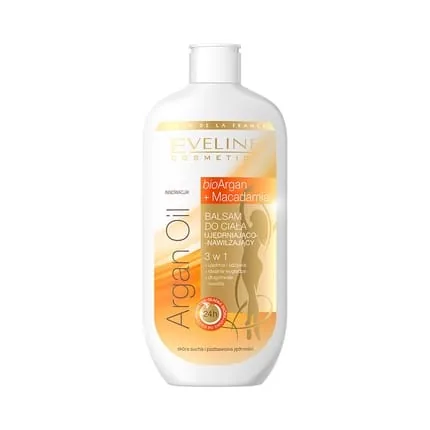 3-in-1 Firming & Moisturizing Body Lotion with Argan Oil, Macadamia Oil & Hyaluronic Acid for Sensitive Skin - Intensive Care for Improved Elasticity