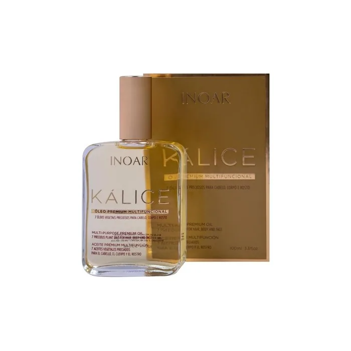 Inoar Kalice Multifunctional Oil with 7 Essential Oils for Hair, Face, and Body
