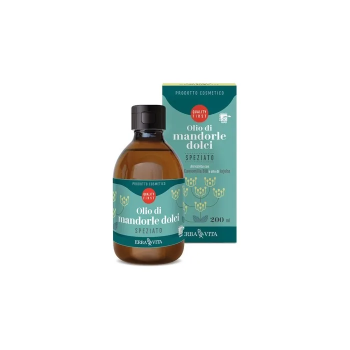 Erba Vita Sweet Almond Oil Spicy Enriched with Softening and Soothing