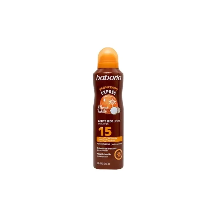 Babaria Monoi Tahiti Dry Oil Spf 15 Spray 200ml