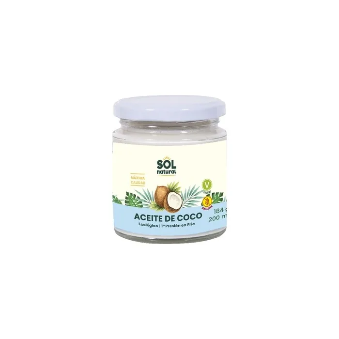 Sol Natural Extra Virgin Organic Coconut Oil 200ml