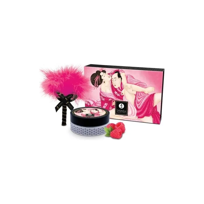 Shunga Edible Massage Powder Kit Raspberry