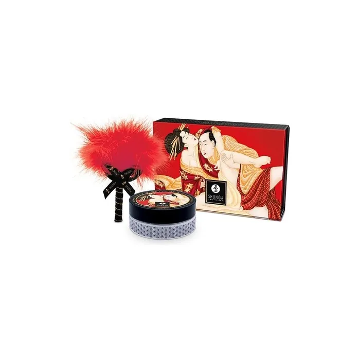 Shunga Kissable Massage Powder Sparkling Strawberry Wine Multicolor One Size