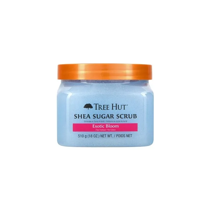 Tree Hut Exotic Bloom Shea Sugar Scrub 18oz Ultra Hydrating and Exfoliating for Essential Body Care