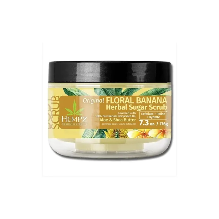 Hempz Sugar Body Scrub Original Floral & Bananas All Natural Exfoliating