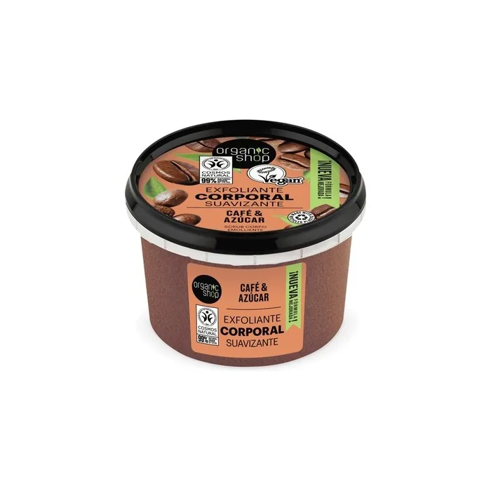 Organic Shop Organic Cafe Exfoliating Body Scrub Brazilian Coffee 1 Unit