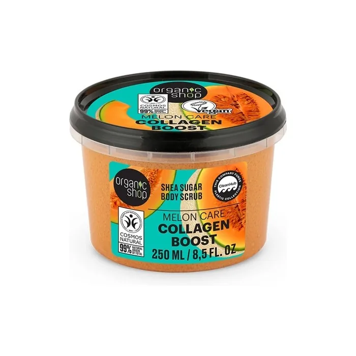 Organic Shop Body Scrub Collagen Boost Melon Care 250ml with Shea