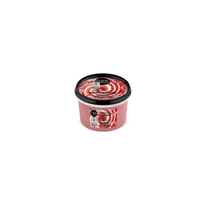Natura Siberica Shop Candy Cane Body Scrub Vanilla and Strawberry 250ml Red