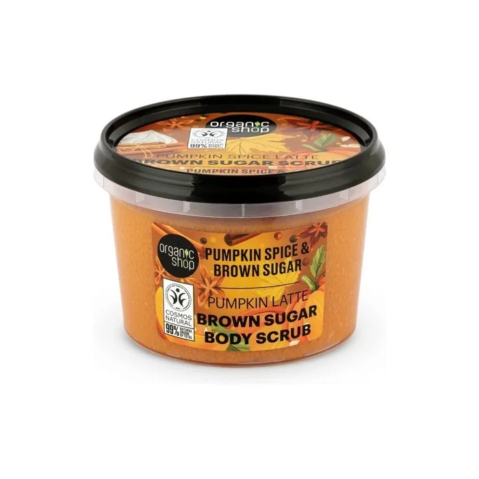 Organic Shop Pumpkin Spice Latte Body Scrub Brown Sugar 250ml