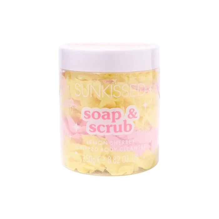 Sunkissed Soap and Scrub Whipped Body Cleanser Lemon Sherbet 250g