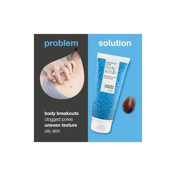 Salicylic Acid Body Exfoliator Scrub for Back, Bum, and Chest Spots