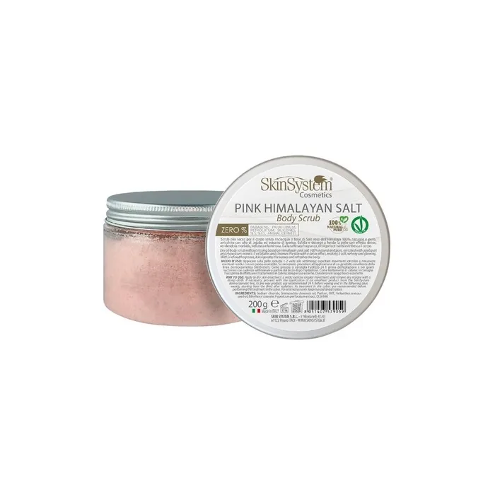 SkinSystem Pink Himalayan Salt Body Scrub 200g - Exfoliating and Moisturizing