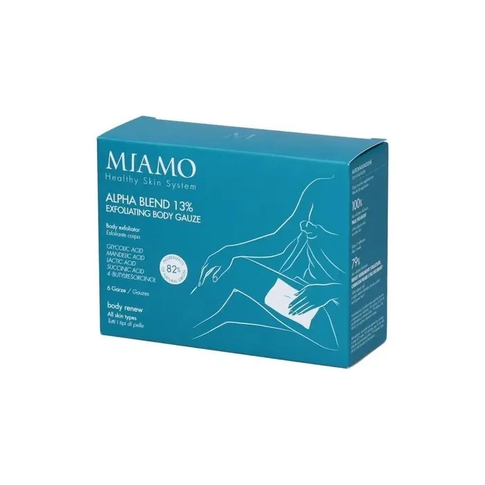 Miamo Body Renew Alpha Blend 13% Exfoliating Body Gauze - 6 Packs