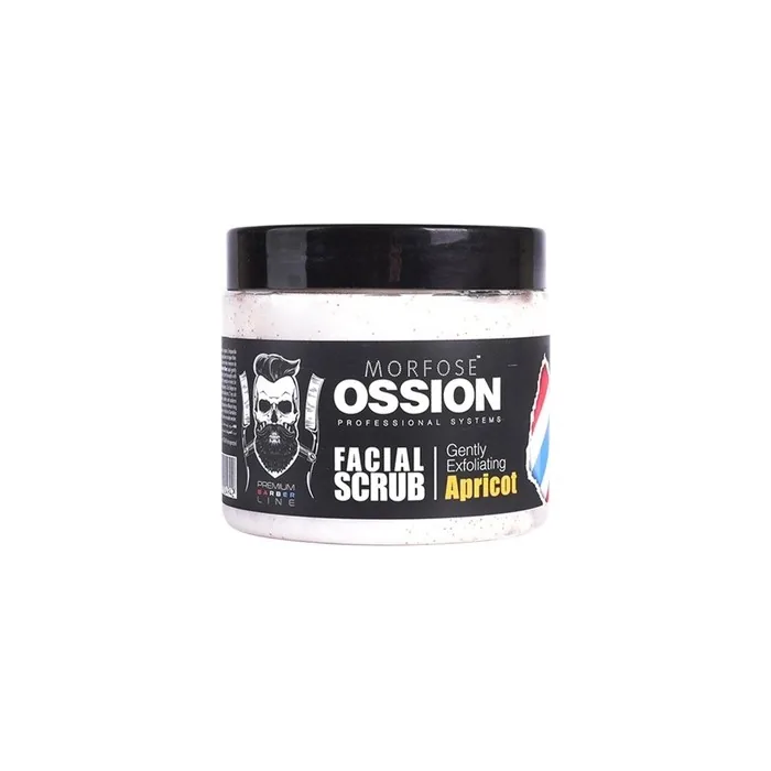 Morfose Ossion Premium Barber Scrub Apricot 400ml Exfoliating Scrub For Barbers