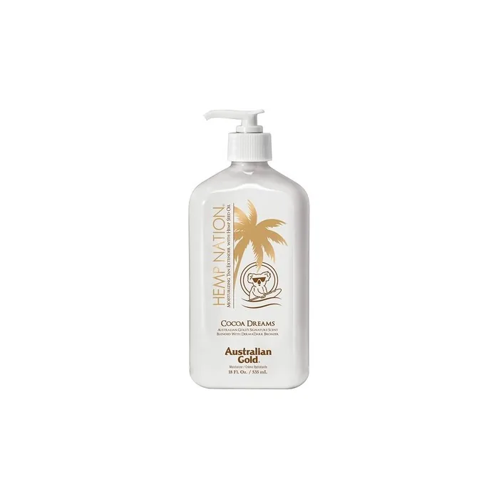 Hemp Nation Cocoa Dreams Tan Extender with Derma Dark Bronzer 18oz