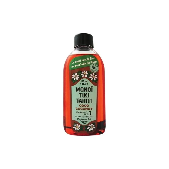 Monoi Tiki Tahiti Coconut Bronzing Sun Tan Oil Spf 3 120ml