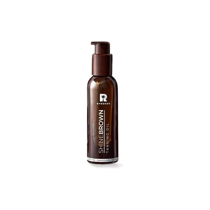 BYROKKO Shine Brown Chocolate Tanning Accelerator Oil 145ml Super Fast Bronzing Oil for Sunbathing and Solarium Unique Summer Chocolate Fragrance