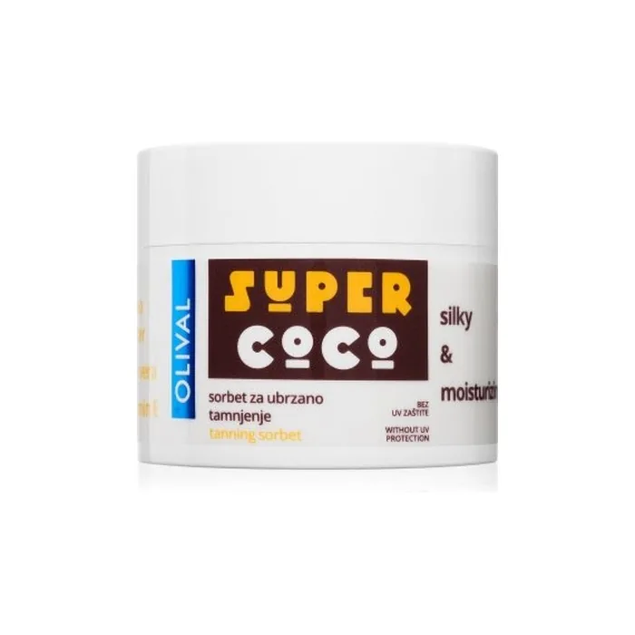 Olival Super Coconut 100 Ml Moisturizing Body Sorbet For Accelerating Tanning