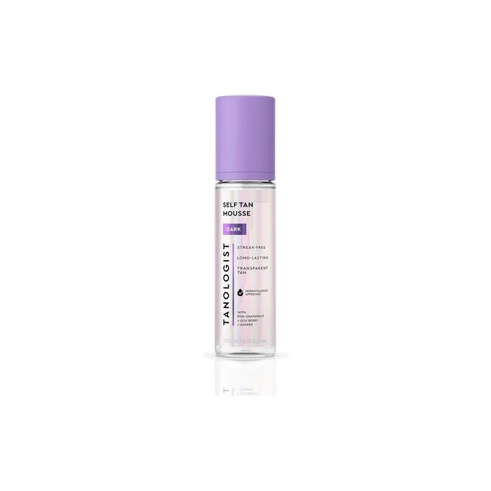 Tanologist Self Tan Mousse Dark 200ml Clear Self Tanning Foam for Sensitive Skin