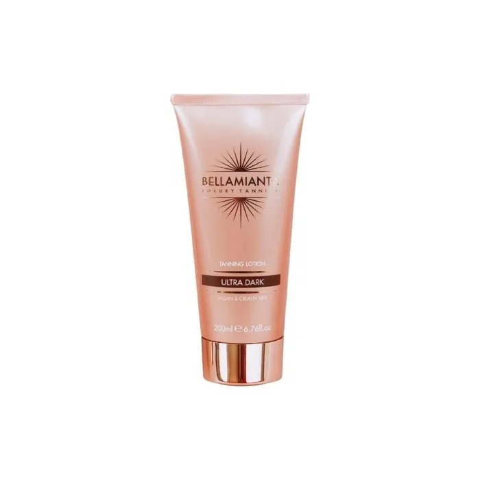 Bellamianta Instant Tanning Liquid Quick Drying Vegan Fake Tan Liquid Gold Formula Streak Free 60 Second Express Ready To Wear Self Tanner for All Skin Types 200ml Ultra Dark