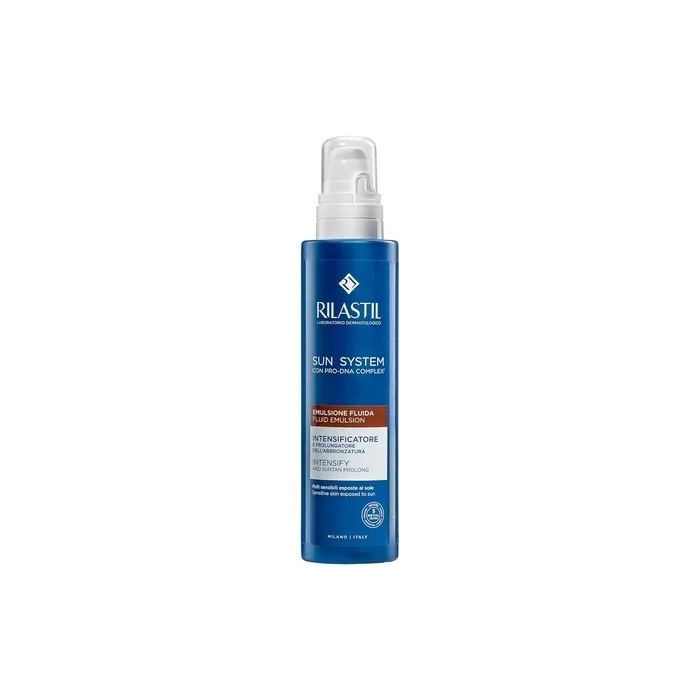 Rilastil Sun System Tanning Intensifier and Extender Face and Body Fluid Light Texture for All Types of Leathers 200ml
