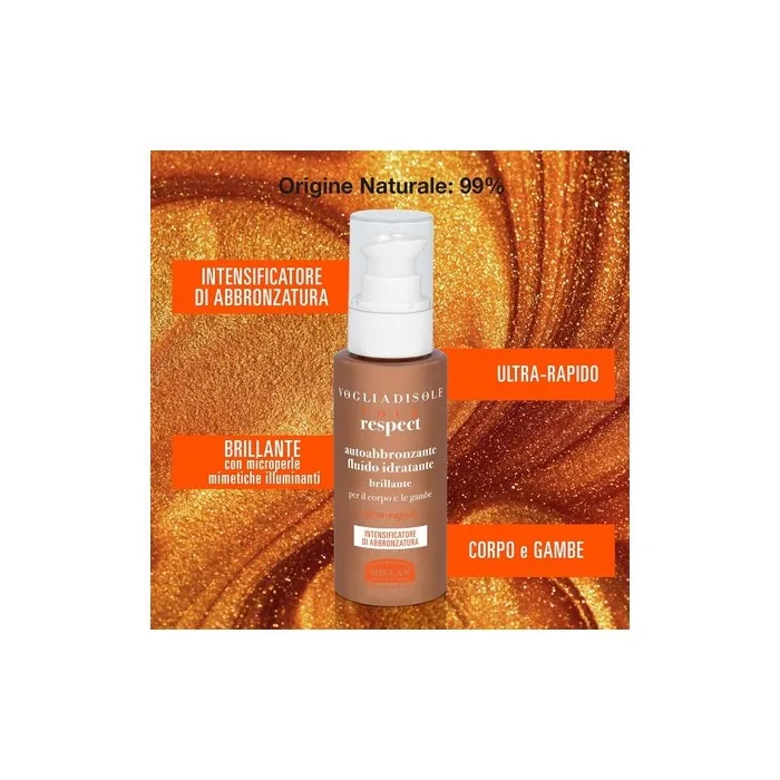 Helan Vogliadisole Respect Self Tanning Body Legs Intensifier Perfumed Fluid