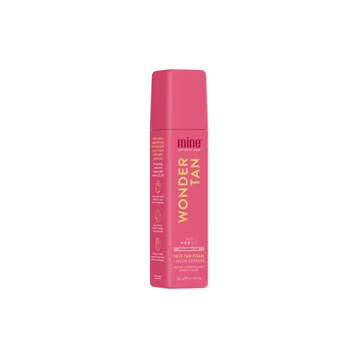 Minetan Wonder Tan Self Tan Foam - 200 Ml With Moisturizing And Anti-Aging Effects