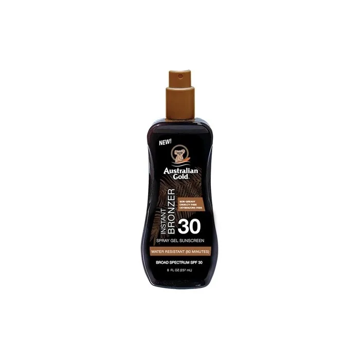 Australian Gold SPF 30 Spray Gel with Bronzer Sunscreen 100ml