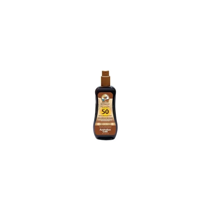 Australian Gold Sunscreen Spf50 Spray Gel With Instant Bronzer - 237 Ml