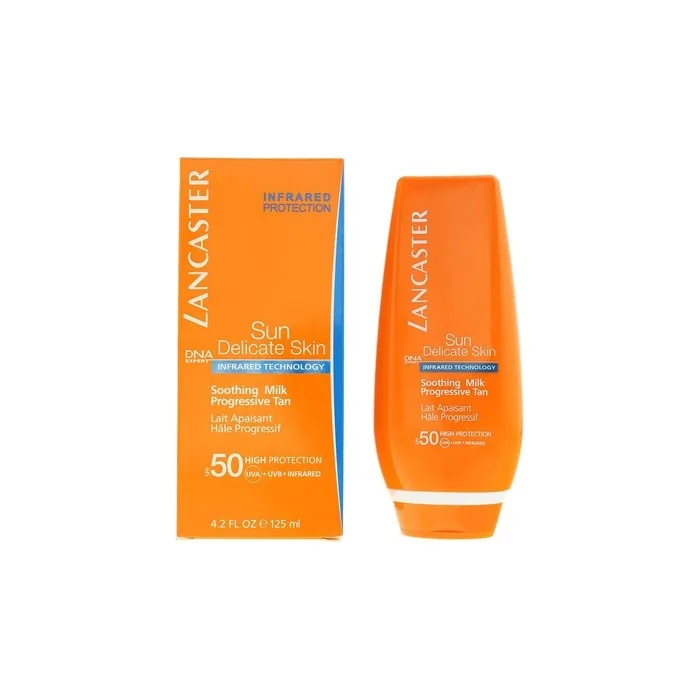 Lancaster Sun Delicate Skin Spf 50 Progressive Tan Soothing Milk 125ml For Unisex