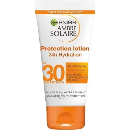 Garnier Ambre Solaire Ultra-Hydrating Shea Butter Sun Protection Cream SPF30 50ml - Travel Size