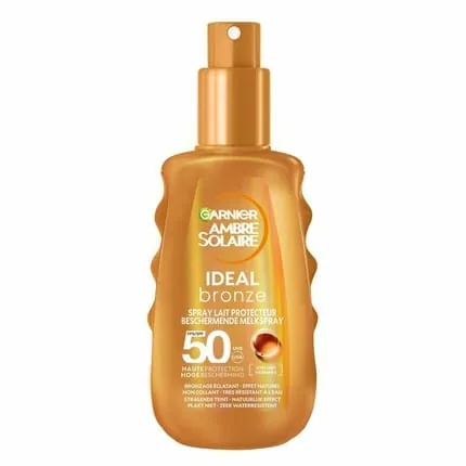 Garnier Ambre Solaire Ideal Bronze Milk Spray Spf 50 - High Protection Sunscreen