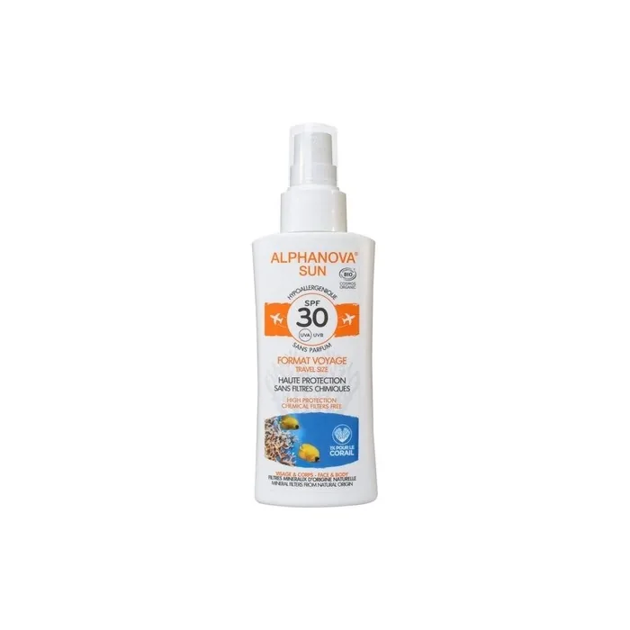 Alphanova Sun SPF30 Travel Size Fragrance-Free Organic 90g