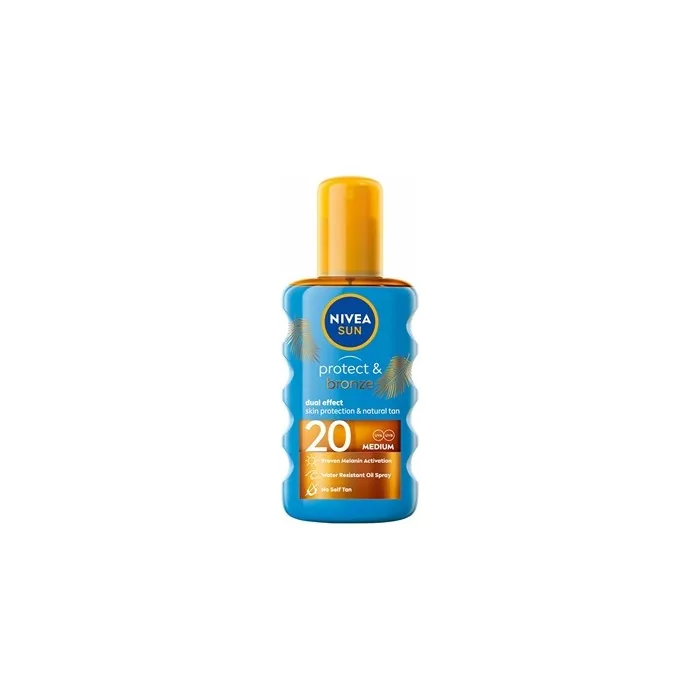 Nivea Sun Protect Bronze Oil Spf 20 200 Ml Suntan Oil Spray