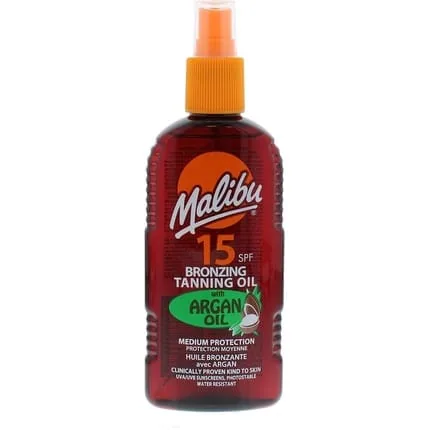 Malibu Spf 15 Bronzing Tanning Oil With Argan Oil 200ml