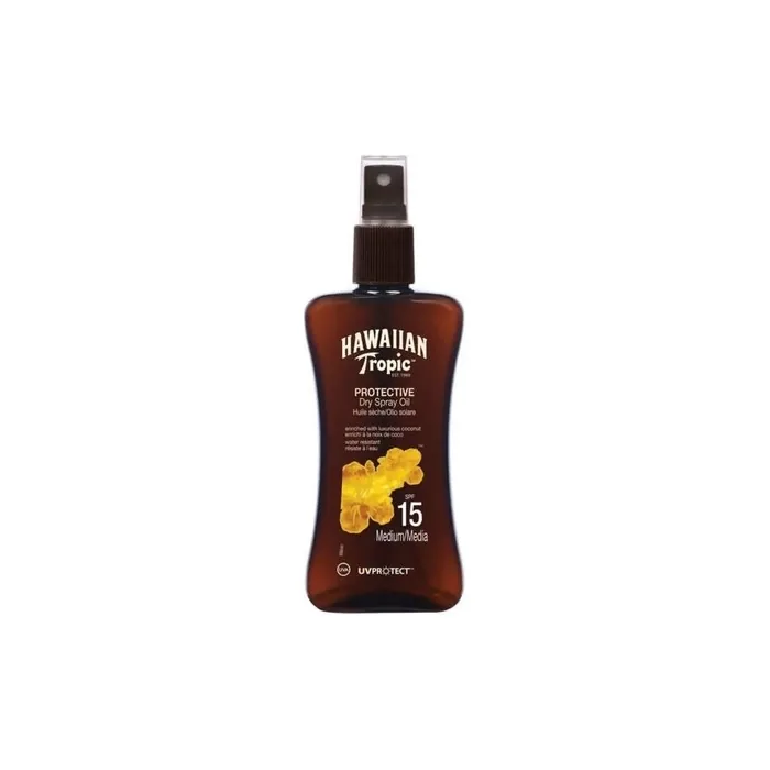 Hawaiian Tropic Protective Dry Spray Oil Spf 15 Medium 200ml