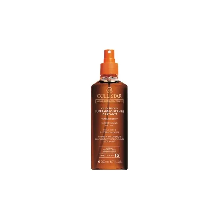 Collistar Super Tanning Dry Oil Spf 15 200ml Moisturizing Sunscreen For The Body