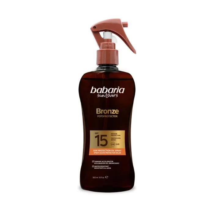 Babaria Sun Protective Oil Monoi Tahiti Bronze Spray Spf 15 300 Ml