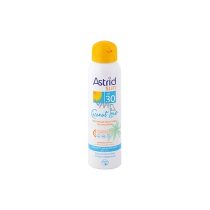 Astrid Sun Coconut Love Dry Mist Spray Spf30 Invisible Dry Spray For Tanning 150 Ml