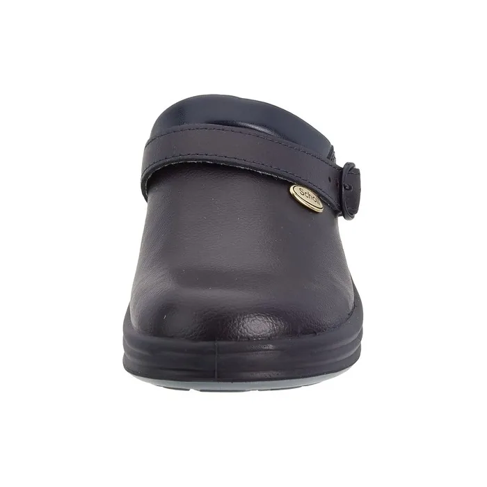 Scholl New Bonus Liscio Medical Professional Clogs Navy Blue Size 40