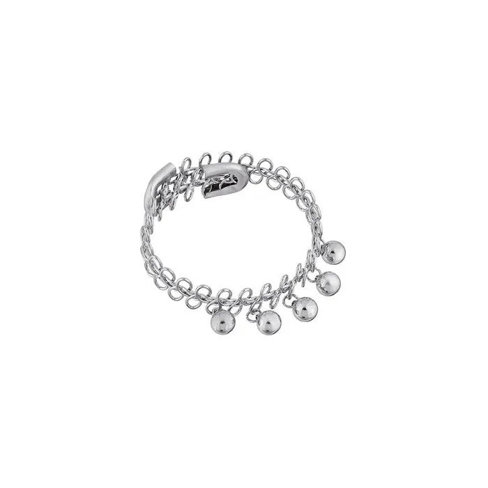 Bangles Urthn Rhodium Plated Adjustable Bracelet