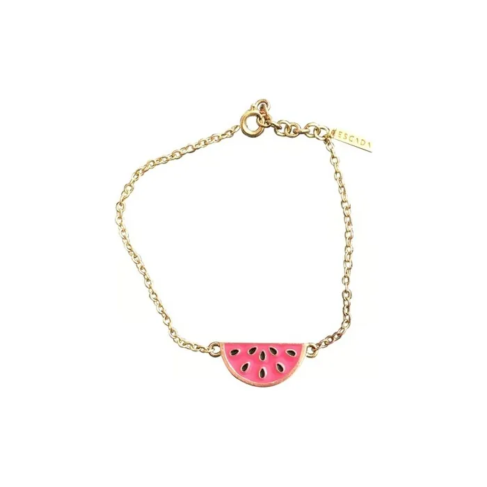 Escada Summer Limited Edition Sorbetto Rosso Melon Base Metal Bracelet 17 Cm Gold For Women