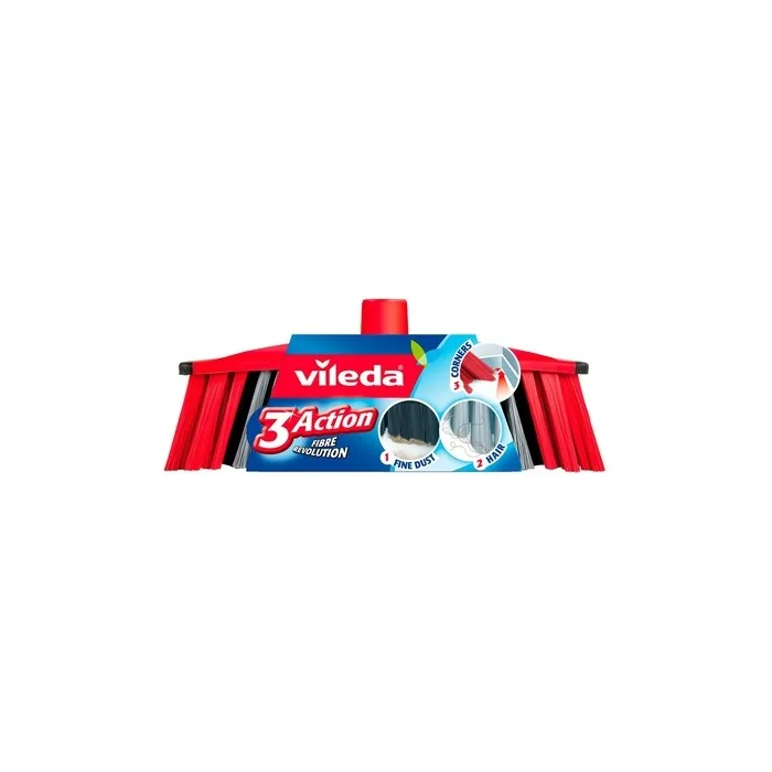 Vileda 3-in-1 Natural Broom Brush Head