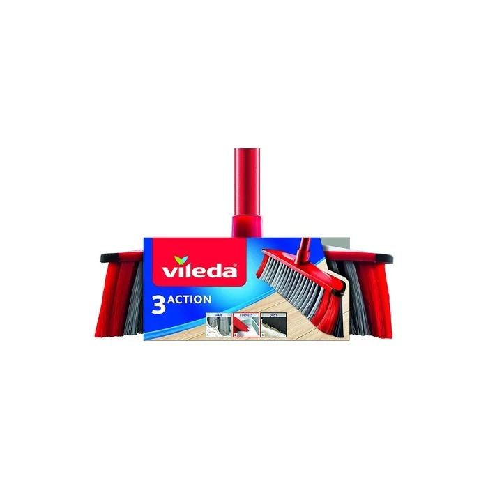 Vileda 142494 Broom, Red/Black, 35 X 6 X 145 Cm