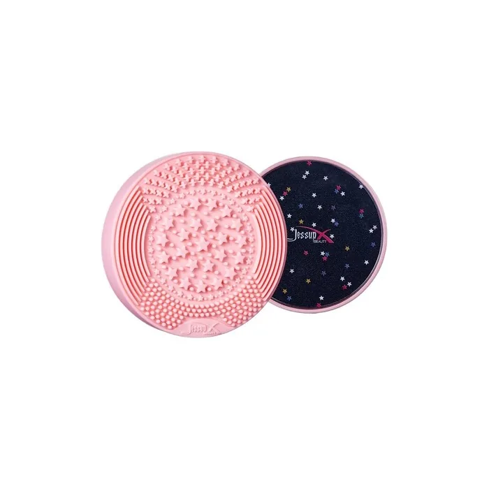 Jessup Wet And Dry Brush Cleaner Sponge For Cleaning Brushes Dry And Wet Pink
