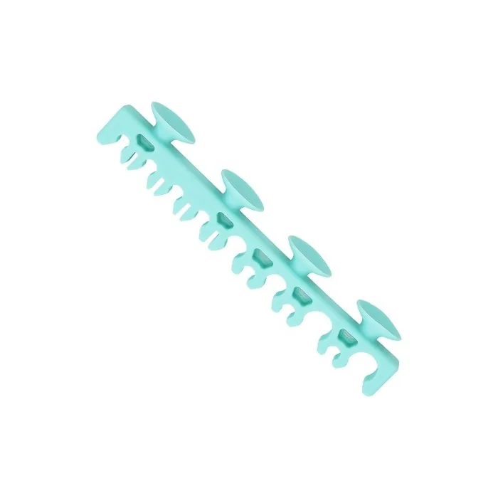 T4B MIMO Makeup Brush Dryer Stand Silicone Makeup Brush with Suction Cups for Smooth Surfaces Turquoise