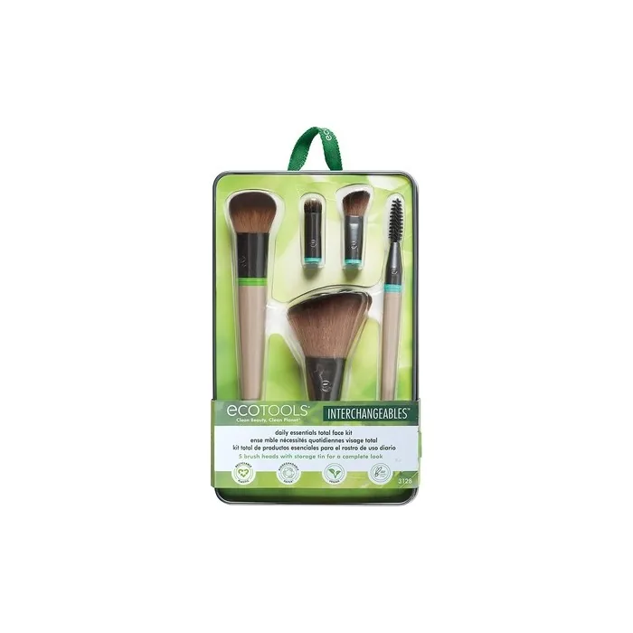 ECOTOOLS Essentials Total Face Fit Interchangeable Brush Set for Daily Face Essentials