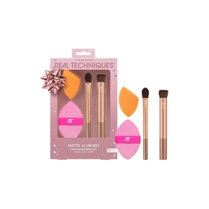 Real Techniques Matte & Merry Ultimate Blending Kit 4 Piece Limited Edition