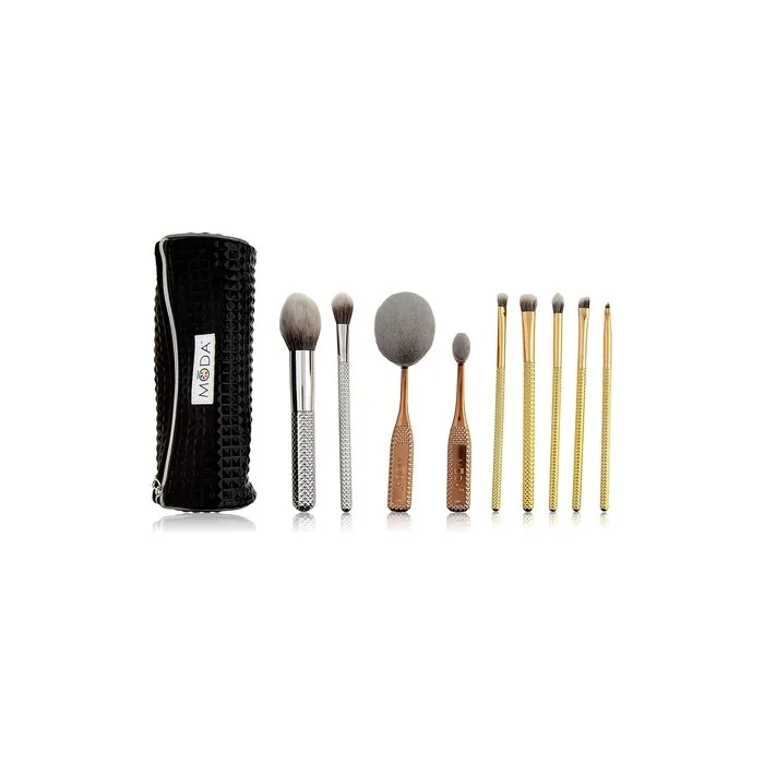 Moda Metallics 10 Piece Deluxe Makeup Gift Kit Brush Set 0.13 Count